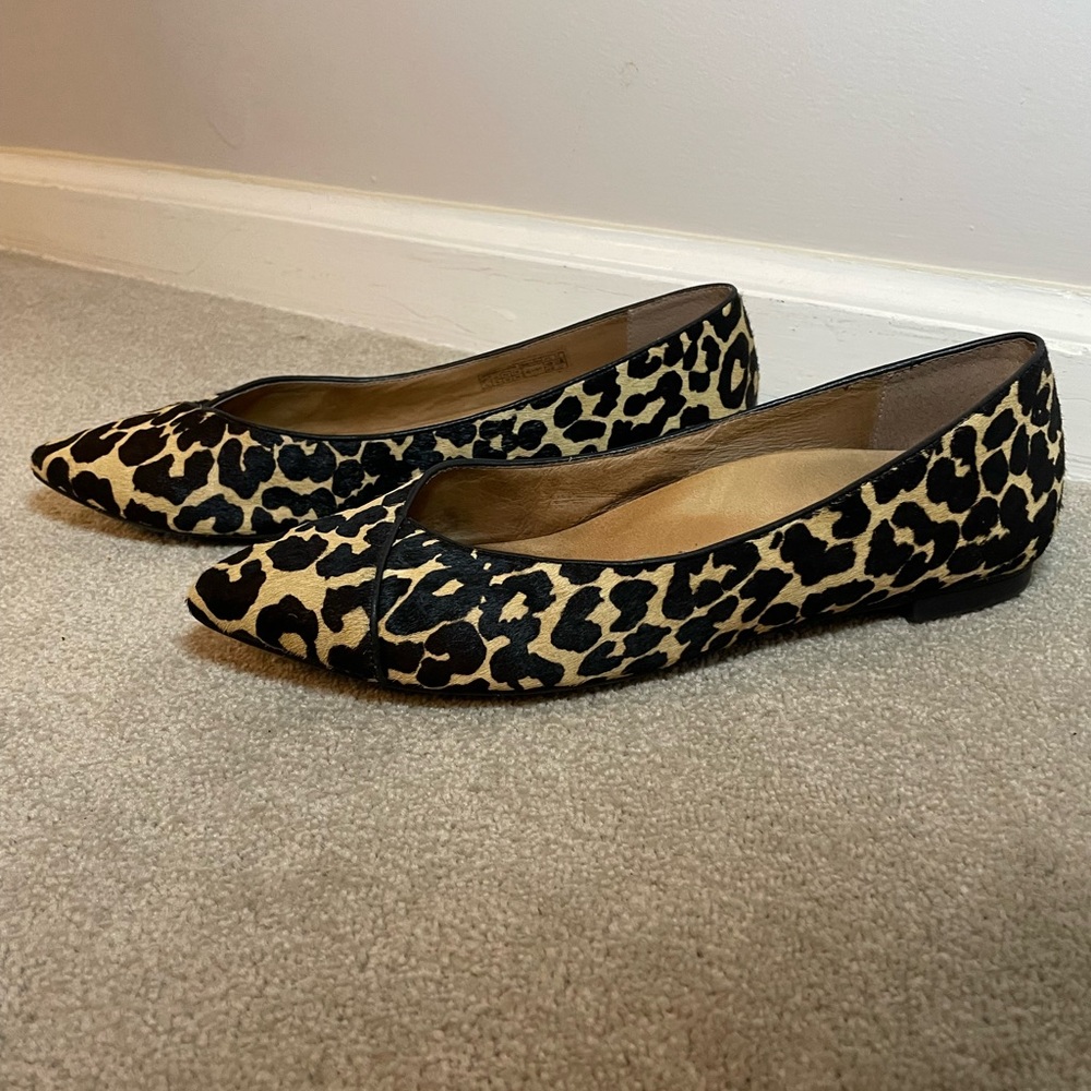Vionic leopard print calf hair flat